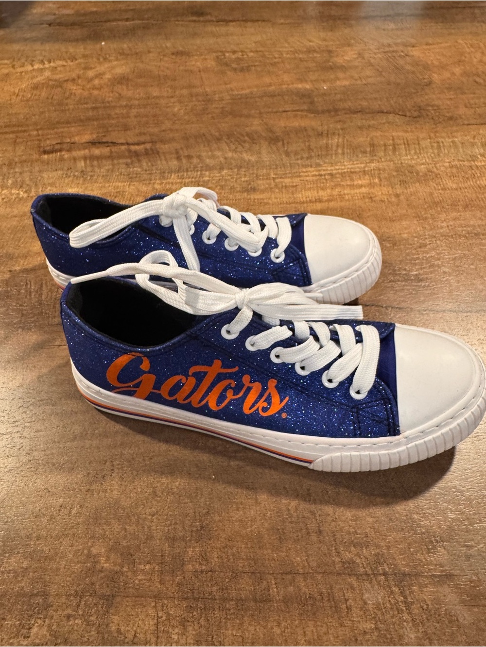 FOCO Florida Gators Blue Glitter Sneakers Women’s Size 8